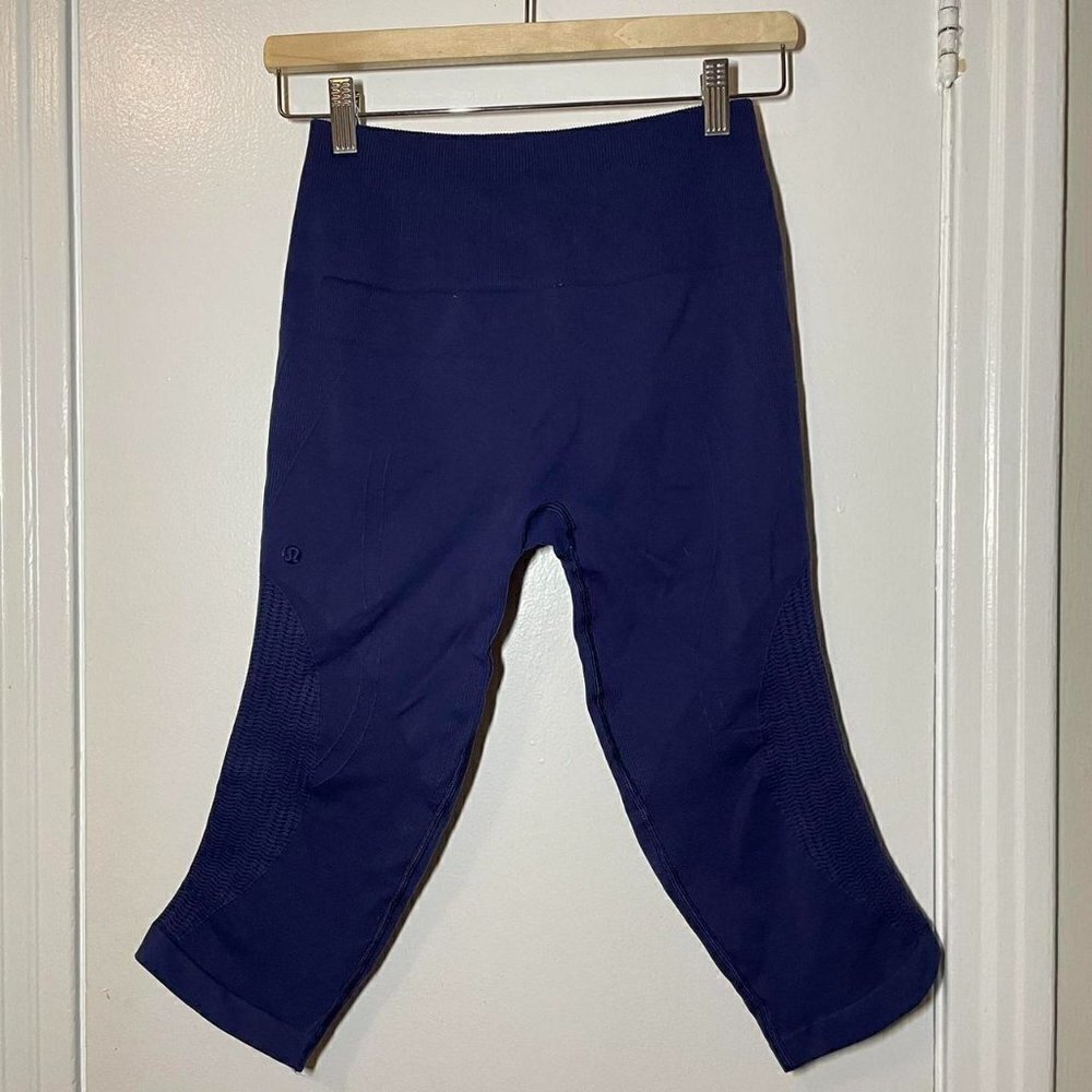 LULULEMON Flow & Go Crop Hero Blue - Picture 6 of 7